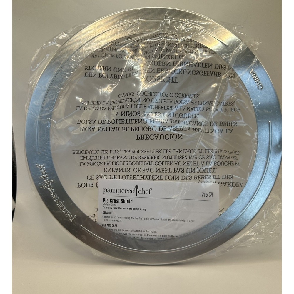 Pampered Chef Pie Crust Shield #1715 New Sealed No Box